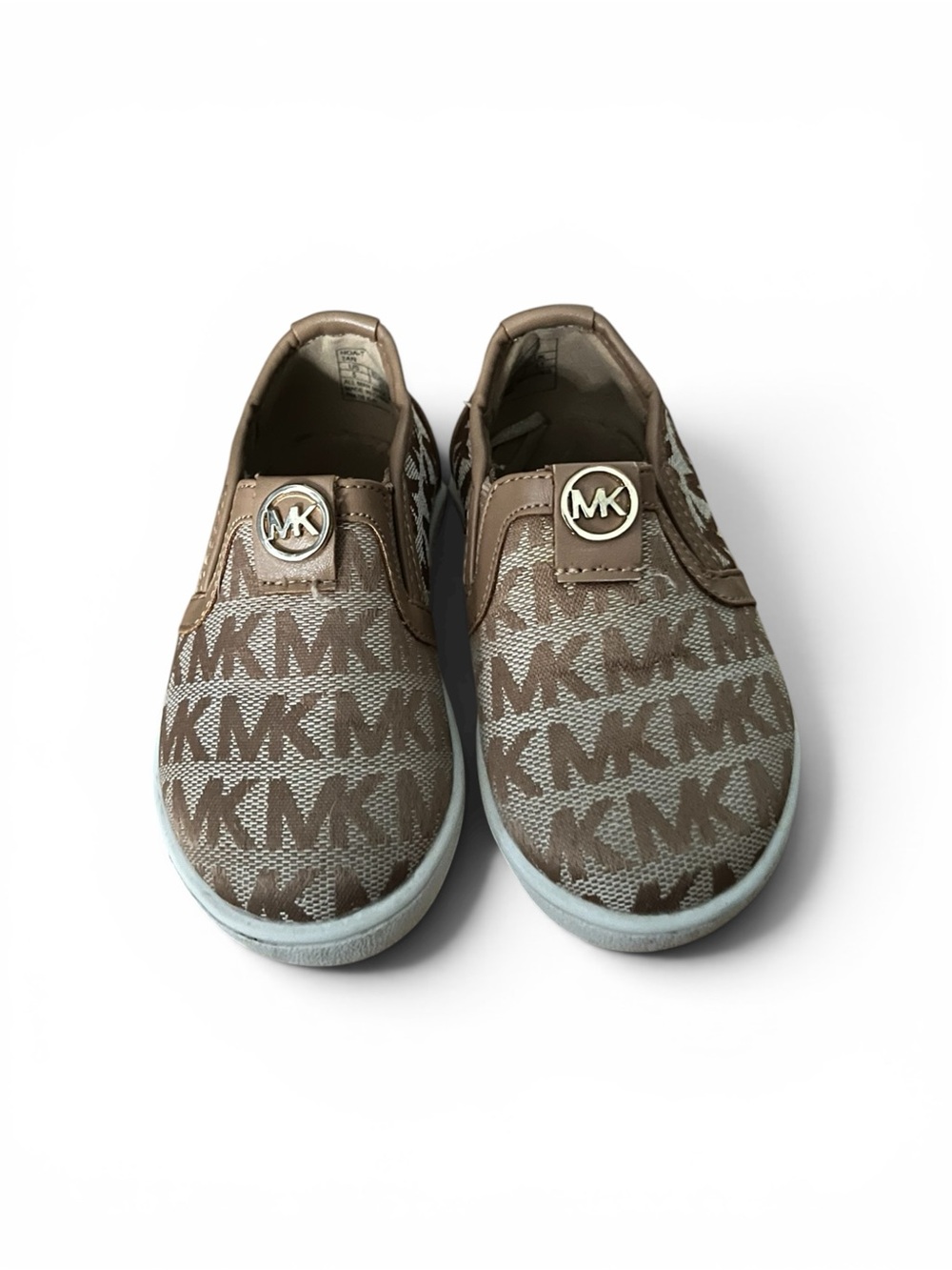 Michael Kors Kids Brown Logo Slip-On Sneakers